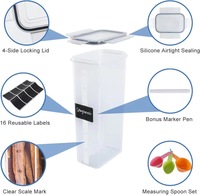 8 pièces ensembles de boîtes scellées pour grains et grains divers stockage de cuisine boîtes en plastique transparent pour collations et marchandises sèches