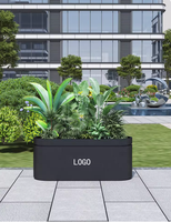 Jardinière sur mesure en acier inoxydable 316 robuste au design moderne pour aménagements paysagers municipaux, jardins sur toits commerciaux et décoration intérieure