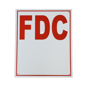 10x12 aluminium FDC Sign sécurité incendie industrielle - Product Image 1