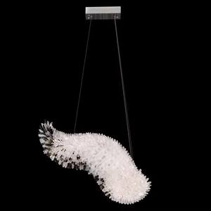 Lustre italien salon cristal de roche naturel hôtel villa salle à manger chambre design créatif ailes d'ange lumière décorative - Product Image 2