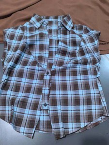 Nueva Blusa Vintage Única de Primavera/Verano para Mujer, Manga Corta, Diseño a Cuadros con Bloques de Color, Blusa Informal para Dama - Product Image 5