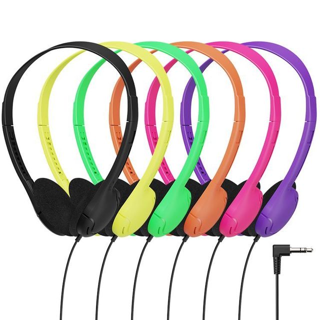 2024 Factory 3.5mm Wired Headphones with 1.2m Cable IPX-3 Waterproof for Students