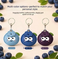 Aksesori Kunci Poliuretan Motif Blueberry Gaya Cina yang Kreatif dan Lucu, Hadiah Bisnis, Gantungan Kunci Kecil, Cincin Kunci