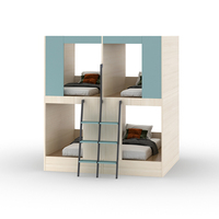 Nouvelle conception, lit superposé en capsule moderne pour 6 personnes, mobilier en métal pour auberge, lit superposé pour hôtel et auberge
