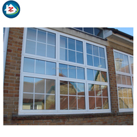 Ventanas Abatibles de Tres Paneles de Aleación de Aluminio, Vidrio Templado, Malla de Acero Inoxidable, Función Moderna a Prueba de Viento, Uso Doméstico, Energy Star