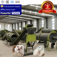Ligne de production de litière pour chats en Arabie Saoudite, 5-10T/H, sans poussière, haute absorption d'eau, garantie 5 ans