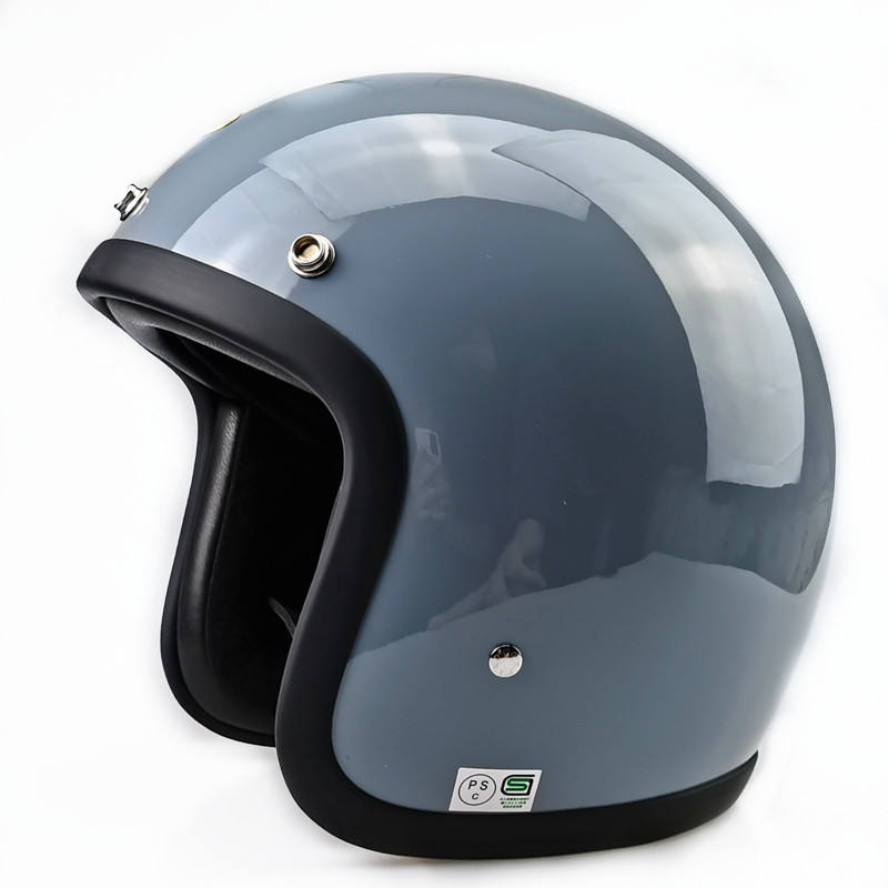 Casque De Moto Vintage, Unisexe-adulte Rétro Classique Intégral Cafe Racer Casque DOT ECE Approuvé Moto Cyclomoteur Street Bike Racing Casque Avec Pare-soleil Pour Homme Femme,Black Silver,XL