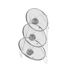 Offre Spéciale <span class=keywords><strong>Mural</strong></span> Organisateur de Rangement De Cuisine Amovible <span class=keywords><strong>Casserole</strong></span> Couvercle En Métal Couvercle Pour La Cuisine - Product Image 4