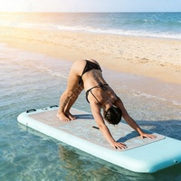 Planche de yoga gonflable Drop Stitch, tapis de fitness gonflable, planche aquatique portable pour Pilates, relaxation, soulagement du stress, extérieur