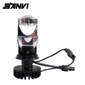 Sanvi Newest Mini H4 LED Projector Lens Headlights 10V-15V 28W 2500LM Car LED Headlight Bulbs High Low Beam Replace H4 Halogen - Product Image 3