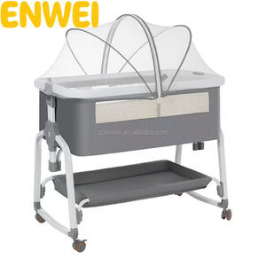 <span class=keywords><strong>Cuna</strong></span> Plegable Portátil de Nuevo Diseño con Mosquitera, Estructura de Acero de Alto Carbono, Colchón de Espuma Viscoelástica, Multifuncional para Dormitorio o <span class=keywords><strong>Parque</strong></span> - Product Image 1