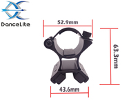 GRAND support de lampe de poche en aluminium tactique de diamètre de 30mm HA III pince de support de portée de torche d'aimant pour la chasse