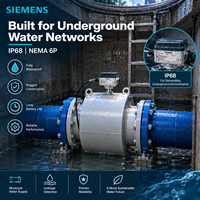 Débitmètre électromagnétique alimenté par batterie SIEMENS SITRANS FM MAG 8000 7ME681 100% original, IP68, débitmètre d'eau