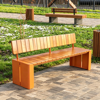 Banc de patio moderne en acier inoxydable durable et écologique pour hôtels, parcs, jardins, terrasses, écoles