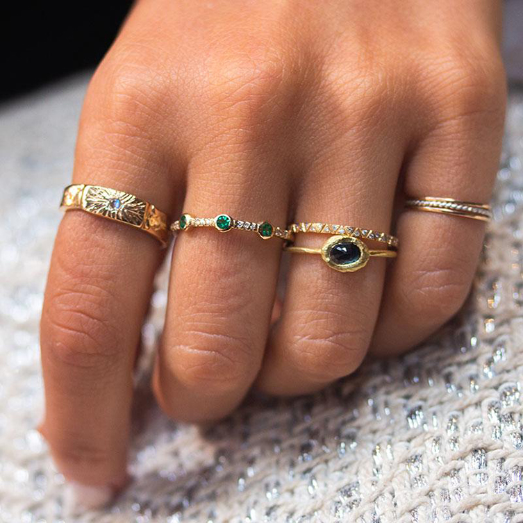 Anello placcato oro 18k con perla piccola | Italia