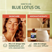 Huile essentielle de lotus bleu pur 100% pure de qualité alimentaire en vrac 1 kg, parfum de nénuphar égyptien pour diffuseur