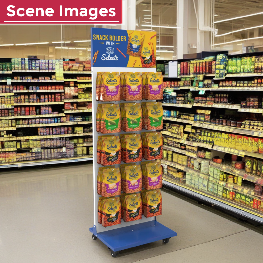 Apache Customized Double-Sided Metal Modern Durable Display Stand Pegboard Display Rack Hanging Box Display for Retail Shops — view 3