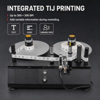 Machine de rembobinage d'étiquettes horizontale XF-40 avec impression TIJ pour le marquage de codes-barres et de numéros de série à données variables
