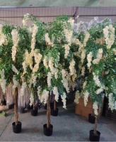 Tanaman Wisteria Plastik Buatan Hiasan Dalam Ruangan Penjualan Langsung Pabrik Kualitas Tinggi Dekorasi Rumah Tahun Baru