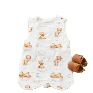 Kangobaby Baby Unisex Baby Cotton Sleeveless Wearable Sleeping Bag Sack Blanket Girl Forest