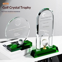 Trophée de golf en cristal et médaille, Récompense pour le record de par, Champion de par, Personnalisation pour équipe, Prix pour le coup de trou en un, Trophée Aigle, Récompenses de course