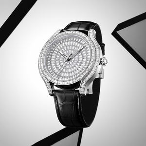 Reloj de Lujo de Alta Gama con Esfera Grande y Moissanita VVS, Correa de Cuero Impermeable, Reloj de Pulsera con Diamantes para Hombre - Product Image 6