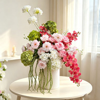 Modegroene bruiloftstafel rozenboeket centerpieces roze groene bloemenbal arrangement zijde voor bruiloft evenement tafeldecoratie