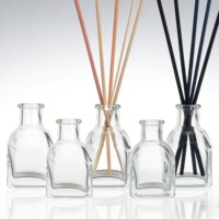 Flacon de parfum transparent de 100 ml, flacon diffuseur de fleurs séchées, flacon en verre pour parfum d'intérieur et de chambre sans flamme