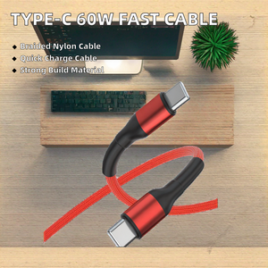 Câble Type-C Greenport A49-60 d'origine usine PD60W avec logo personnalisé, 2m, haute puissance, tressé en nylon, conducteur en cuivre pur, super rapide - Product Image 3