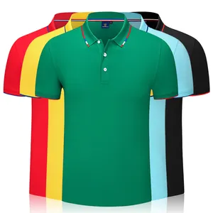 Заводская поставка, логотип под заказ, брендовая Однотонная футболка для гольфа для мужчин, деловая хлопковая Однотонная футболка-поло