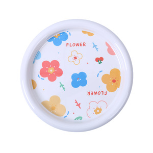 Wuhe Children's Melamine Plate Circle Flower Pattern Heat Insulation Mat For Baby Dining - Product Image 3