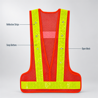 Gilet de sécurité réfléchissant à LED haute visibilité pour travaux routiers, contrôle du trafic, vêtements de travail de construction