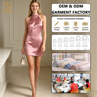 Collection d'été, robe pour femme de haute qualité, élégance décontractée, robe de soirée sans manches, robe droite pour femme, mini-robe en satin scintillante
