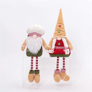Whimsical Christmas Tomte Set of 2 with Unique Dangling <b>Bead</b> Legs Tabletop Decor for Office - Product Image 2