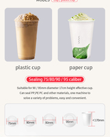 Machine à sceller les gobelets en plastique WEIYE, scelleuse automatique pour gobelets de thé au lait Boba, pour gobelets extra petits