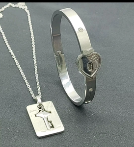 Pulsera de Perlas de Imitación de Latón Plateado con Diseño Clásico de Amantes para Mujer, Modelo 8863, Joyería para Fiesta - Product Image 6