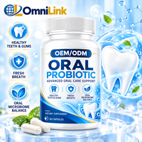Capsules de probiotiques buccaux OEM ODM, 30 unités, complément alimentaire, marque privée, formule personnalisée, fabricant, fournisseur d'usine