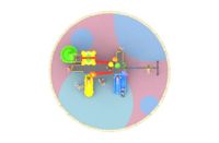 Ensemble de jeux d'extérieur robuste pour enfants, de qualité commerciale, avec toboggans en plastique et balançoire, pour écoles et parcs