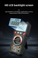NCV Multimeter Digital Pengukur Kapasitansi Voltase Rentang Otomatis True RMS AC DC Multitester 20000 Hitungan Lampu Flash MAYILON HT118E