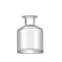 Bouteille de diffuseur en verre noir blanc mat de luxe en gros 50ml 100ml 250ml bouteille vide de parfum de roseau bouchon en caoutchouc 100pcs