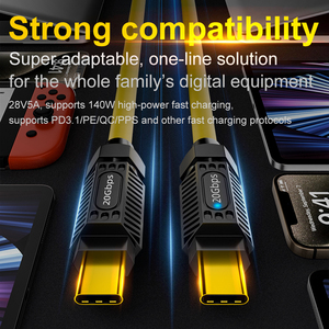 Justlink 2025 8K UHD Loại-C Cáp sạc nhanh 140W 20gbps truyền dữ liệu đầy đủ chức năng 8K 60Hz USB để Loại C Cáp Bộ chuyển đổi - Product Image 4