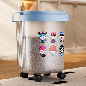 Transparent Flip Top <b>Rice</b> <b>Container</b> 20 Catties Airtight Moisture Proof Kitchen Storage Box For Grains And <b>Rice</b> - Product Image 1