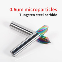 Fraise à chanfreiner en carbure monobloc à revêtement arc-en-ciel CHOWMASTER 2Flute, série TAC, pour l'usinage de l'aluminium, du cuivre et de l'acrylique