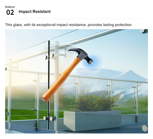 Sistema di Ringhiera per <span class=keywords><strong>Balcone</strong></span> in Alluminio Verniciato a Polvere di Grado Commerciale con Pannelli in Vetro, Moderno e Lussuoso per Esterni, Hotel e Appartamenti - Product Image 4