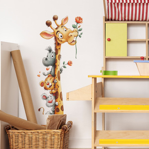 Adesivi Murali Creativi con Animali, Giraffa, Tigre, <span class=keywords><strong>Topo</strong></span> con Fiori, Adesivi 3D in PVC per Camerette dei Bambini - Product Image 5