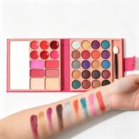 Palette de fards à paupières minéraux pour débutants, poudre avec finition scintillante pour les tons de peau clairs/fonds