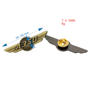 Bán Buôn Kẽm Hợp Kim Hàng Không Cánh Kim Loại Boeing 717 737 747 757 777 787 Máy Bay Cánh Ve Áo Pin - Product Image 6