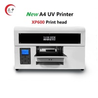 DOMSEM Nouvelle Imprimante UV de Bureau Compacte Numérique A4 XP600, Imprimante à Plat pour Coques de Téléphone et Étuis Mobiles