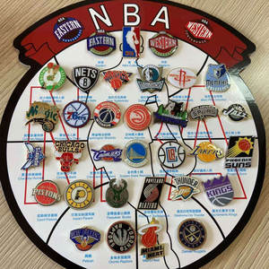 Écusson métallique personnalisé pour ligue de basketball/football, en alliage de zinc émaillé, épingles d'équipe, club sportif, pour fabricant, style antique - Product Image 6