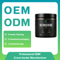 Capsules de chlorhydrate de berbérine OEM Direct : Complément pour adultes pour le système immunitaire et le métabolisme du glucose, Capsules d'extrait de valériane OEM